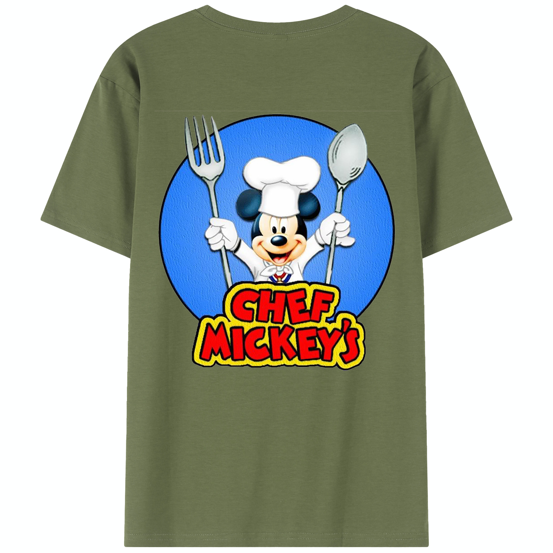 （画像用） ミッキーマウス Mickey Mouse 綿100％半袖Tシャツ（背面プリント）